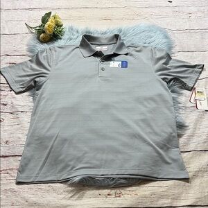 NWT Grand Slam Air Flow Short Sleeve Polo Shirt in Quarry Grey Sz M